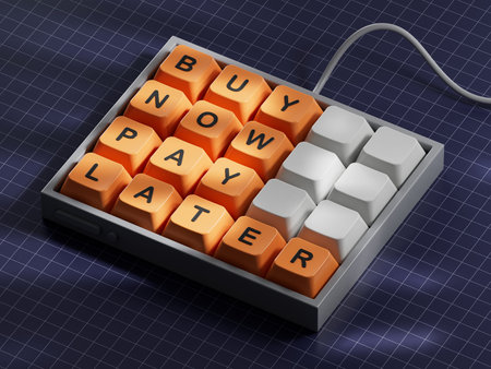 Buy now Pay later symbol. Concept word Buy now Pay later on wooden block.Business and Buy now Pay...