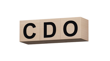 CDO word on wooden cubes.close up of wooden cubes,Business Concept.Supports PNG files with...