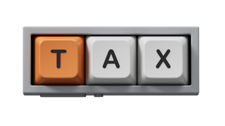 Tax. Computer keyboard keys form the word Tax.Pay tax in NEW years.Supports PNG files with transparent backgrounds.の写真素材