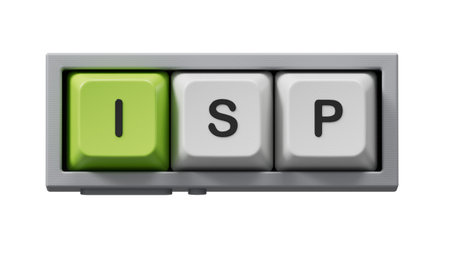 isp sign on Computer keyboard keys.close up of Computer keyboard keys,Business Concept.Supports PNG...