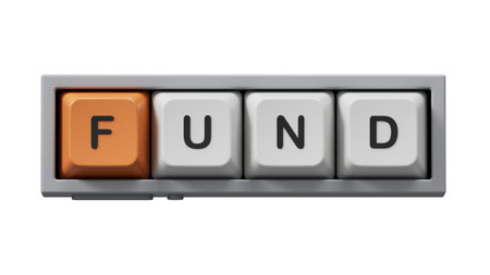 FUND Word Written In Computer keyboard keys.close up of Computer keyboard keys,Business...