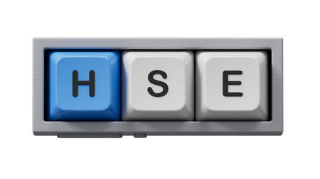 HSE Health Safety Environment acronym on Computer keyboard keys.Supports PNG files with transparent...