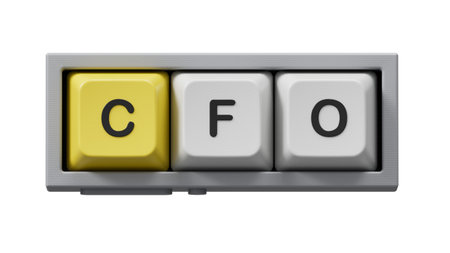 concept word CFO on Computer keyboard keys.close up of Computer keyboard keys,Business Concept.Supports PNG files with transparent backgrounds.の写真素材