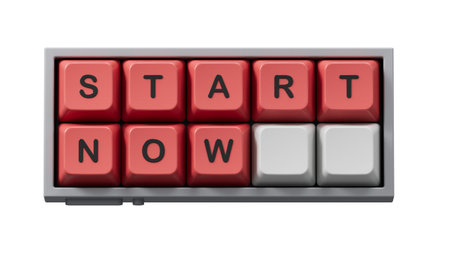 Start now symbol. Concept words Start now on wooden stick.Business marketing, motivational start now...