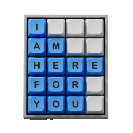 I am here for you symbol. Concept words I am here for you on Computer keyboard keys.Business and I...