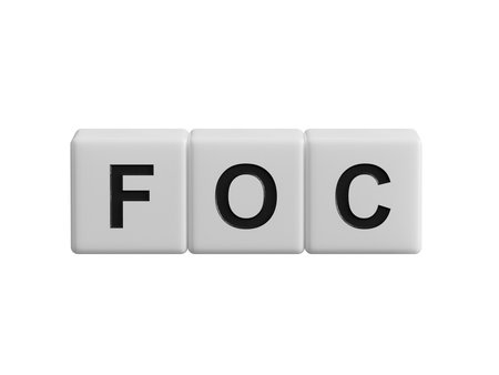FOC - Business Acronym of Free of charge.Supports PNG files with transparent backgrounds.の写真素材