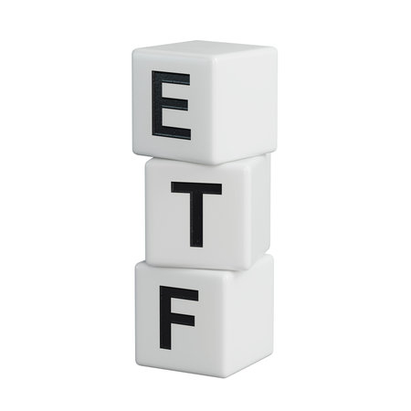 ETF - word concept on building blocks, text, letters.close up of wooden elements,Business...