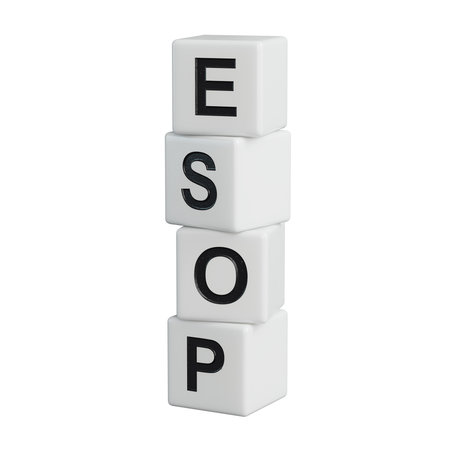 esop sign on the wooden elements.close up of wooden elements,Business Concept.Supports PNG files with transparent backgrounds.の写真素材