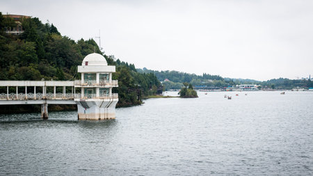 A hydrologic station by the lake
