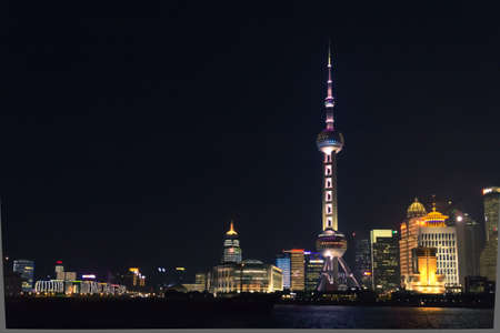night view of Shanghai city