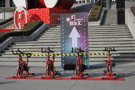 Xujiahui changing Charged actionのeditorial素材