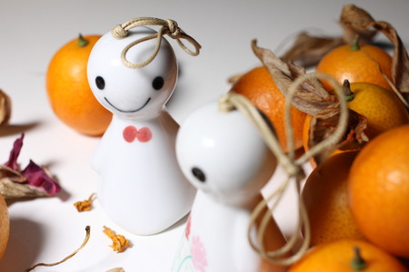 Kumquat and sunny doll, leafの写真素材