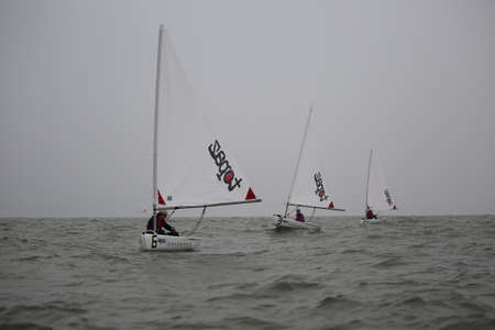 Sailboats on seaのeditorial素材