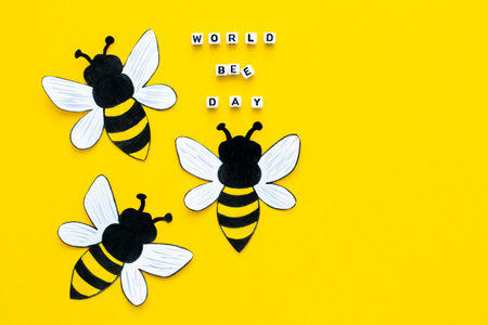 World bee day on 20th of Mayの写真素材