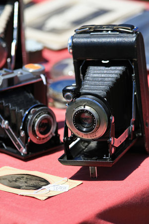 Antique cameras for sale.