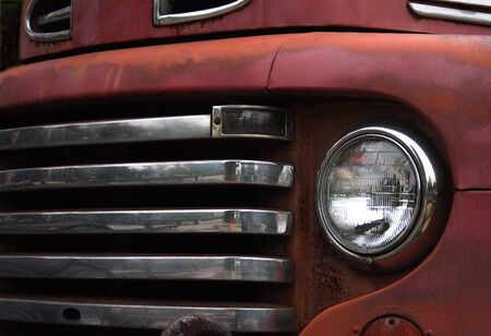 Front end of a vintage truck.の写真素材
