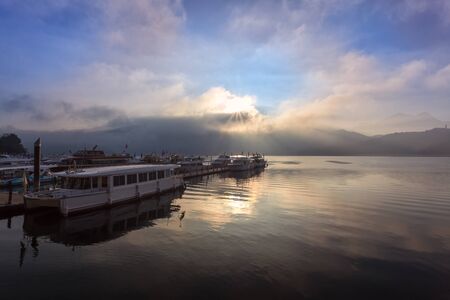 Sun Moon Lake, Nantou, Taiwanの写真素材