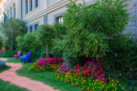 Small gardens created in the center of the cityのeditorial素材