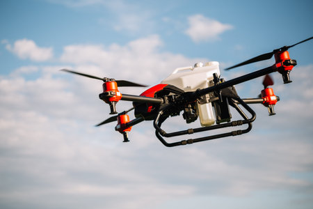 drone on a background of blue sky