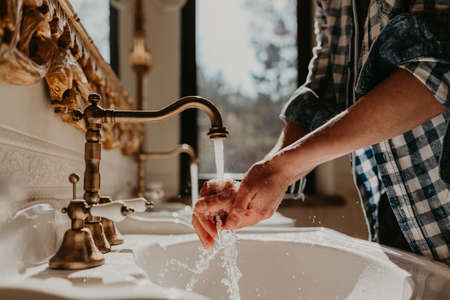 Correct washing hands methodの写真素材