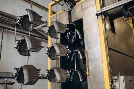 conveyor of street lighting production at the factory