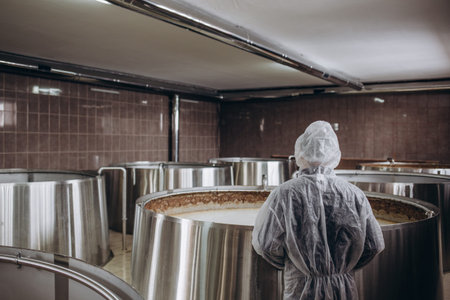 Craft beer production line in private microbrewery