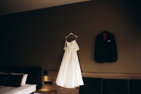 Bride and groom dresses. High quality photoの写真素材