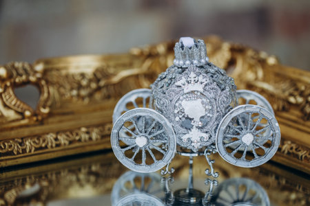 New Year's toy in the form of a chariotの写真素材