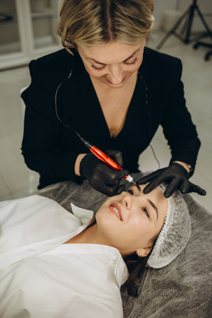 Permanent make up on eyebrowsの写真素材