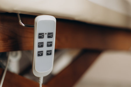 Remote control for an adjustable bed, providing comfort and support in a healthcare or assistive...