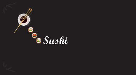 Vector design of the sushi menu restaurant.のイラスト素材