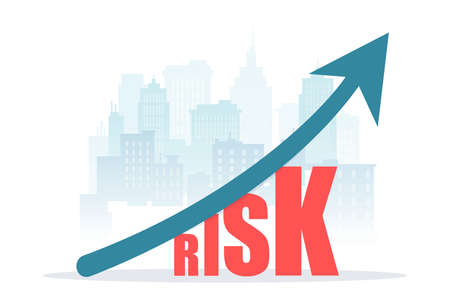 High risk and high return in real estate market investment conceptのイラスト素材