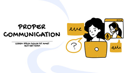 Customer service support and proper communication conceptのイラスト素材
