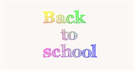 Back to school text animation. multicolored text on a white background. 4K video.の写真素材