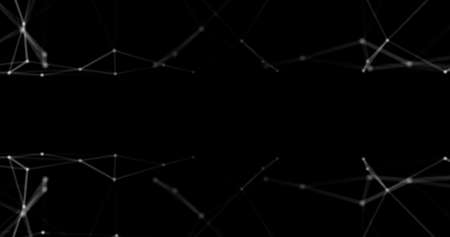 Abstract black and white technical network. Abstract dots and lines texture background. Blurred templates for cards and posters. copy spase.の写真素材