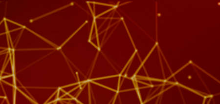 Abstract yellow and red technical network. Abstract dots and lines texture background. Blurred templates for cards and posters. copy spase.の写真素材