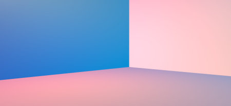 3d image, 3d studio, colorful abstract background, room template with blank space, colorful walls...