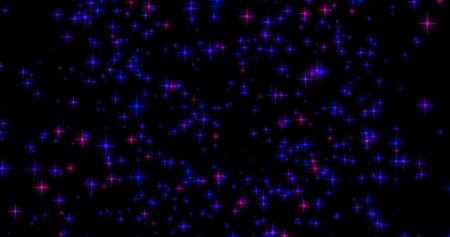 black background with blue and purple stars Christmas and New Year. abstract shiny yellow background...
