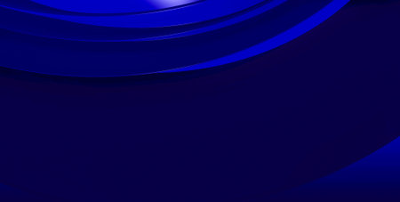 Abstract blue background with dynamic blue 3d lines. Modern wallpaper, screensaver, copy space. 3d image digital backgroundの写真素材