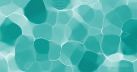 3d turquoise, blue, cyan abstract background. green lines. animation, motion liquid background, 3d render, noise soft focus selective focusの写真素材