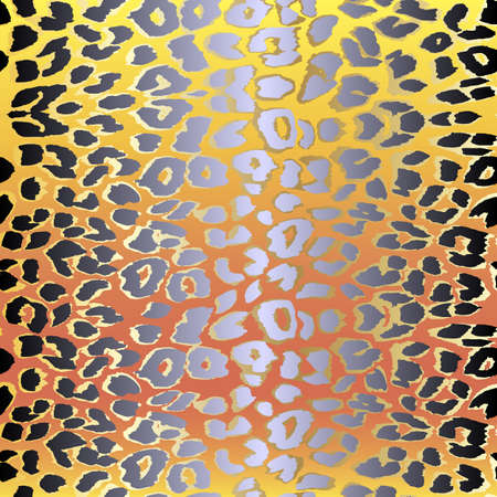 Vector leopard  textured background. Animal print. Seamless pattern.のイラスト素材