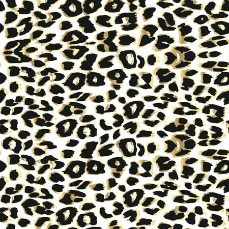 Vector leopard  textured background. Animal print. Seamless pattern.のイラスト素材