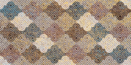 Vintage tiles intricate details for a decorative look.Ceramic paint floor, ornament Collection...