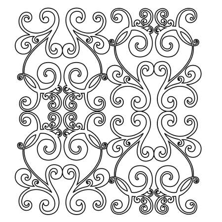 Retro pattern antique style acanthus. Ornamental border. Vintage baroque ornament.のイラスト素材
