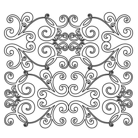 Retro pattern antique style acanthus. Ornamental border. Vintage baroque ornament.のイラスト素材
