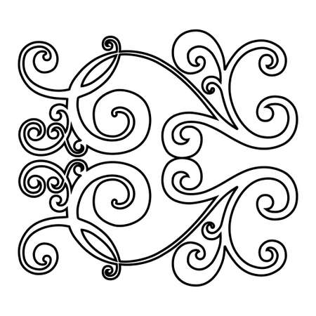 Retro pattern antique style acanthus. Ornamental border. Vintage baroque ornament.のイラスト素材