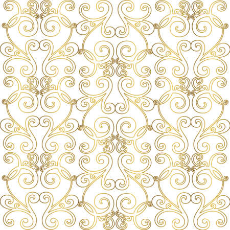 Retro pattern antique style acanthus. Ornamental border. Vintage baroque ornament.のイラスト素材
