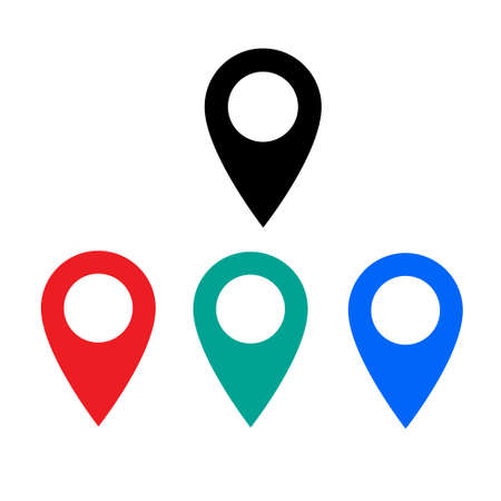 Map pins sign location icon. Vector  mark symbolのイラスト素材
