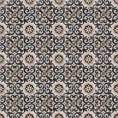 Digital tiles design. Colorful ceramic wall tiles decoration