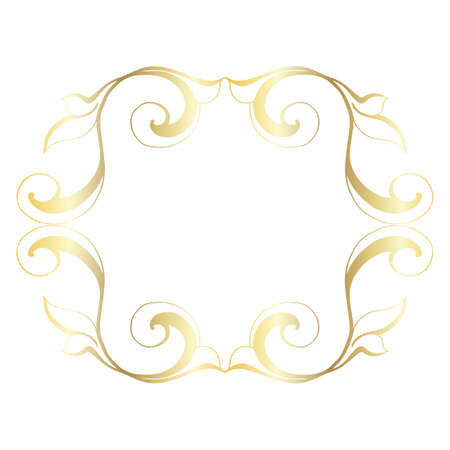 Vector set of hand-painted vintage baroque ornament. Retro pattern antique style acanthusのイラスト素材